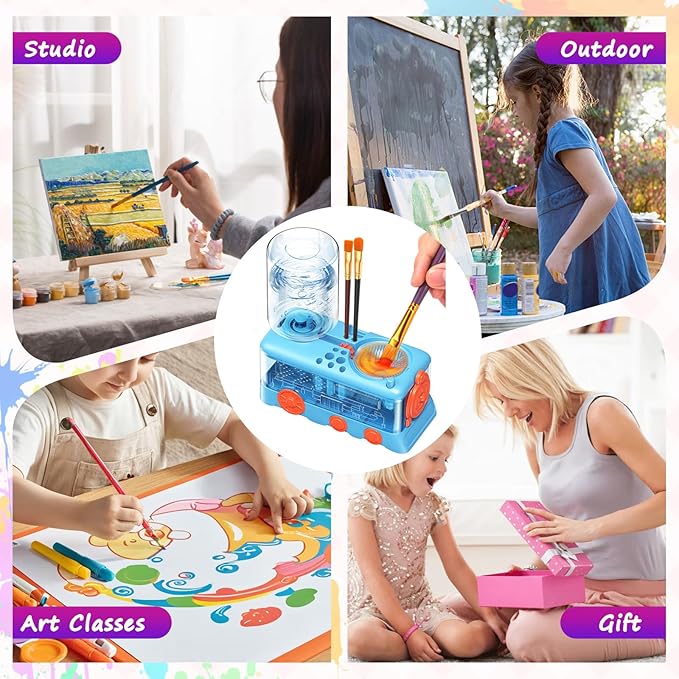 New Paint Brush Cleaner Tool, Brush Rinser Cup Painting Running Water - Image 7