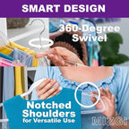 MIZGI 50 Pack Clear Plastic Hangers - Image 5