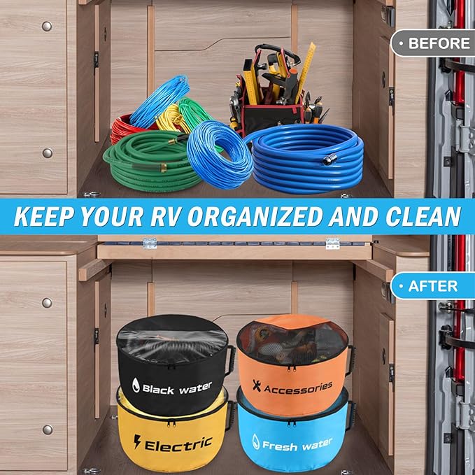 4 Pack RV Sewer Hose Storage, Visible Cover And Two-Way Zipper RV Hose Storage - Image 7