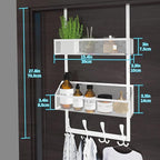 Over The Door Hooks Organizer, Coat Rack Over The Door Storage Hanger Towel Rack - Image 7