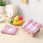 Homaxy 100% Cotton Waffle Weave Check Plaid Kitchen Towels, 13 x 28 Inches - Image 5