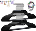 Plastic Hangers 50 Pack, Heart-Shaped Clothes Hanger Ultra Thin Space Saving by ZRKFSR