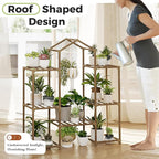 Bamworld Plant Stand Indoor Hanging Plant Shelf Outdoor Large Plant Rack for Multiple Plants Boho Home Decor Plant Gift for Mom Woman - Image 3