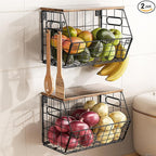 Delamu Stackable Metal Fruit Basket by DELAMU