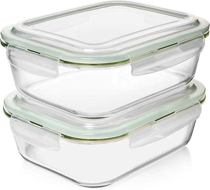 Razab 10 Cups/ 80 Oz 4 Pc Glass Food Storage Containers - Image 9