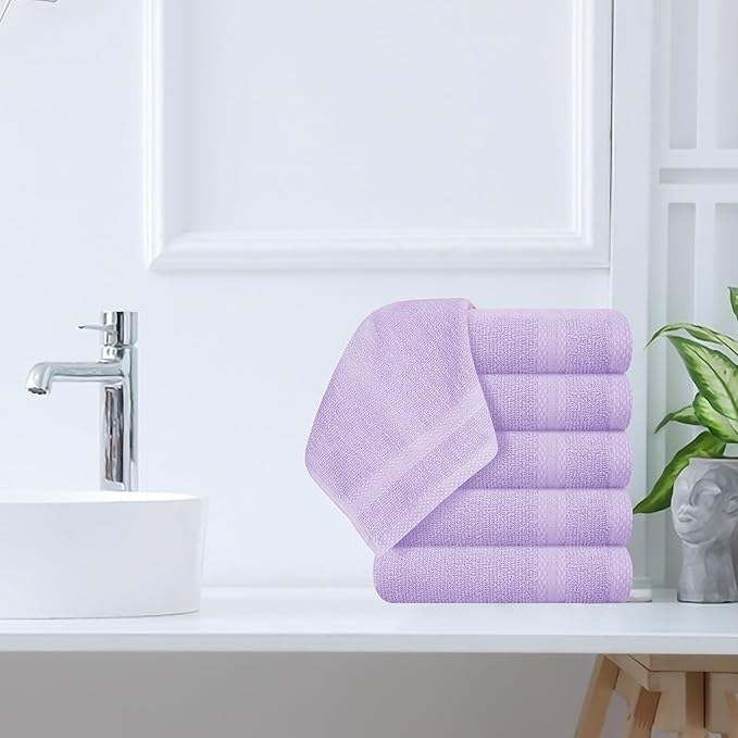 GLAMBURG Ultra Soft 12-Piece Washcloths Set 13x13-100% Ringspun Cotton - Image 4