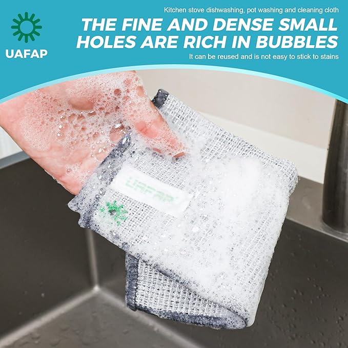 12 PCS Non Scratch Wire Dishcloth, Cleans Fast Without Scratching, Stands Up to - Image 5