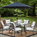 Blissun 7.5 ft Patio Umbrella, Yard Umbrella, Outdoor Market Umbrella with Push Button Tilt Crank (Black) - Image 7
