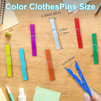 80 Pcs Wooden Colored Clothespins - Image 2