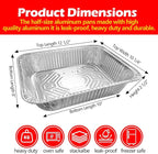 Aluminum Pans Foil Pans, 30 Pack 9x13 Disposable Trays Half Size Heavy Duty - Image 3