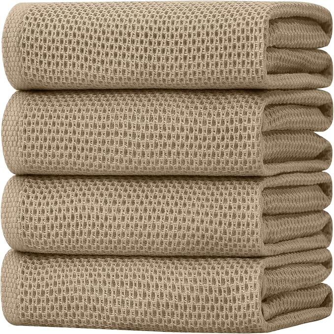 Homaxy 100% Cotton Waffle Weave Kitchen Dish Towels, Ultra Soft Absorbent Quick by Homaxy