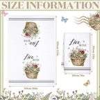 Boyiee Set of 6 Floral Kitchen Towels Wildflower Dish Towels Butterfly Truck - Image 4