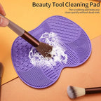 4 Pcs Silicone Make Up Brush Cleaning Mat, Makeup Brush Cleaner Mats, Cosmetic - Image 4