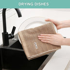 SALAS Kitchen Dish Towels, Bulk Cotton Kitchen Hand Towels, 390 GMS Plaid Dish - Image 4