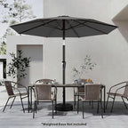 AreShark 9 FT Patio Umbrella for Outdoor, Outdoor Table Umbrella with Push Button Tilt and Crank, Outdoor Patio Umbrellas with 8 Sturdy Ribs for Market, Garden, Pool (Gray) - Image 6