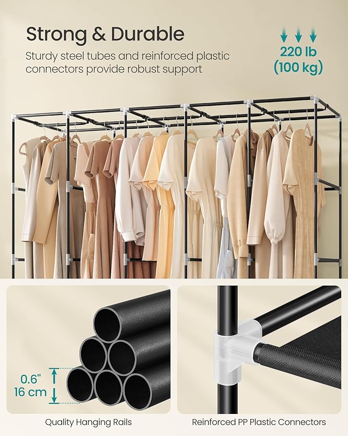 SONGMICS Portable Closet, Wardrobe Closet Organizer - Image 4