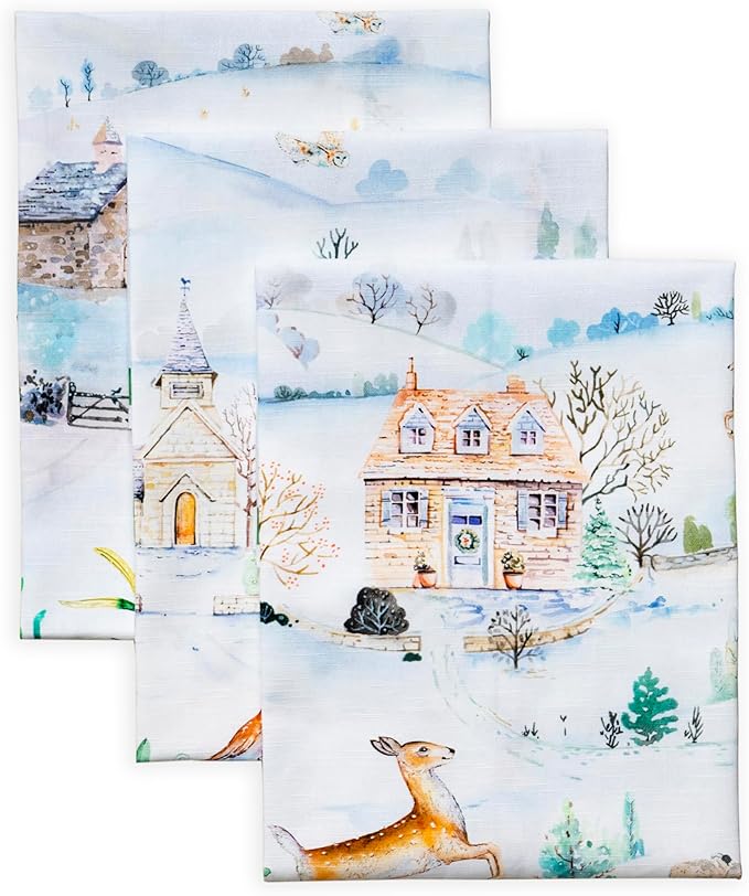 Maison d'Hermine Kitchen Towels Set of 3 100% Cotton 27.50" x 20" Reusable by MaisondHermine
