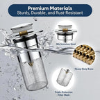 2 Pack Bathroom Sink Drain Strainer, Universal Sink Stopper - Image 3