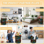 Colorful Game Joystick Silhouettes Laundry Hamper Bag - Image 7