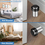 Chumia 10 Pcs Door Stopper Mounted Floor Stops Stainless Steel Cylindrical - Image 5