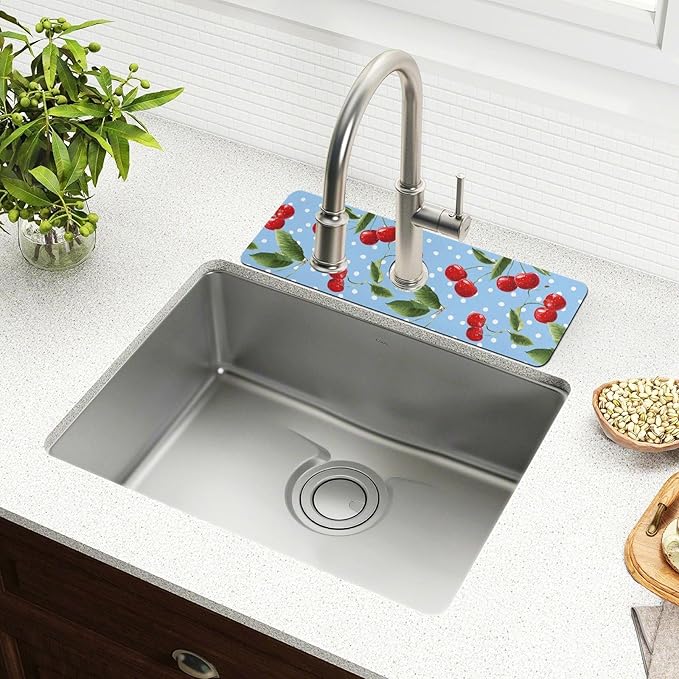 Kitchen Sink Splash Guard 2 PCS 14.7 Inch Sink Faucet Mat Splash Guard - Image 6