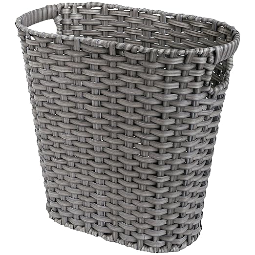 GRANNY SAYS Wicker Bathroom Trash Can, Wicker Waste Basket by GRANNYSAYS