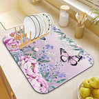 Dish Drying Mat for Kitchen Counter 18x24 Inch, Super Absorbent Dish Drainer Mat - Image 2