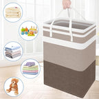 BlissTotes 3-Pack Laundry Basket, Freestanding＆Waterproof Laundry Hamper - Image 7
