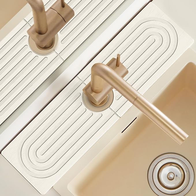 Faucet Mat for Kitchen Sink, Super Absorbent, Prevents Moisture Buildup by LushSpring