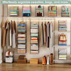 6-Tier Closet Hanging Organizer Shelves, Hanging Closet Organizer and Storage - Image 5