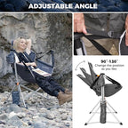 KingCamp Hammock Chair with Footrest – Heavy Duty Swinging Rocking Camping Chairs for Adults up to 400lbs, Folding Portable Oversized Rocker with Cup Holder & Pillow for Outdoor Beach Lawn RV Sports - Image 7