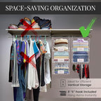 DECOLURE 5-Tier Adjustable Hanging Closet Organizer – Maximize Hanging Storage - Image 3