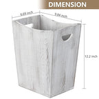 SEHERTIWY Wood Trash Can, Farmhouse Wastebasket Bin - Image 4
