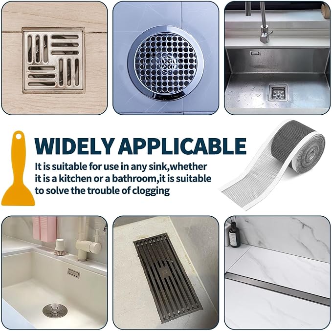 2.75 Inch x 33 FT Disposable Shower Drain Screen Self-Adhesive Stickers - Image 4