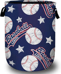 Baseballs and Stars Laundry Basket, Laundry Hamper Collapsible Oxford Cloth by ANTJOO