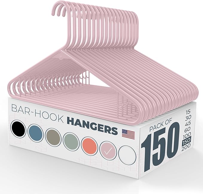 Neaties Plastic Hangers 150 Pack – Made in The USA – 6lb Capacity Standard by NeatiesHangers