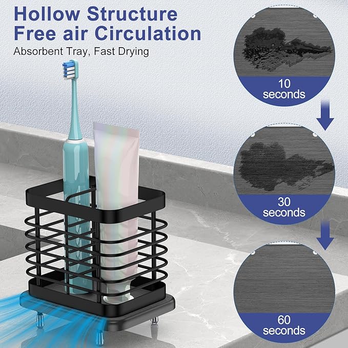 Toothbrush Holders for Bathroom, Adhesive Electric Toothbrush Holder - Image 2