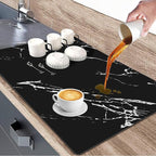 Absorbent Coffee Mat, Hide Stain Rubber Backed Absorbent Dish Drying Mat - Image 8
