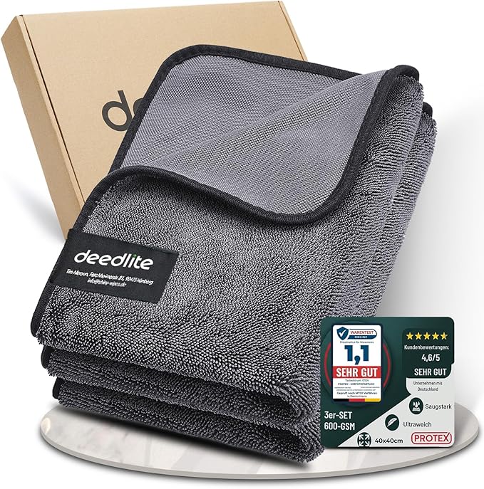 Bath Wipes Shower Cleaning Cloths, Premium Car Drying Towel | Ultra Absorbent by Deedlite