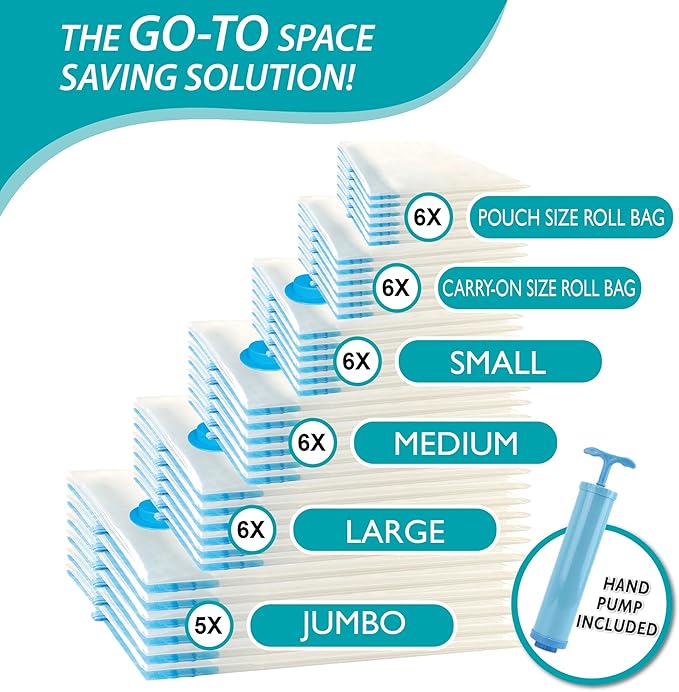 Cozy Essential Vacuum Storage Bags, Compression Space Saver Bags - Image 4