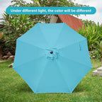 Simple Deluxe 9' Patio Umbrella Outdoor Table Market Yard Umbrella with Push Button Tilt/Crank - Image 3