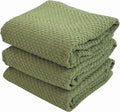 Serafina Home Dark Sage Green Kitchen Hand Dish Towels: Oversized 28" x 18" by SerafinaHome