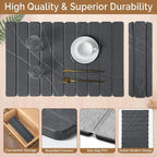 Large Stone Dish Drying Mat for Kitchen Counter, Foldable Water Absorbing - Image 4