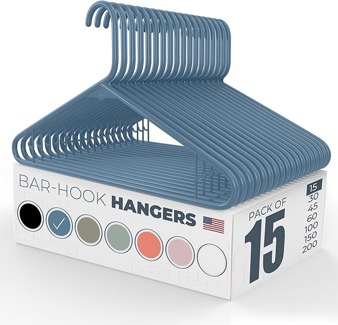 Neaties Plastic Hangers 15 Pack – Made in The USA – 6lb Capacity Standard by NeatiesHangers