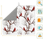 Winter Cardinal Birds Dish Drying Mat - Image 4