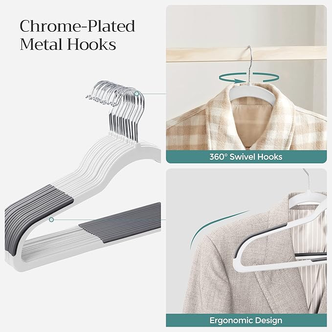 SONGMICS Clothes Hangers, Space-Saving, 0.2 Inches Thick, 17.7 Inches Wide - Image 5