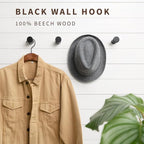 Wooden Black Wall Hooks - Image 2