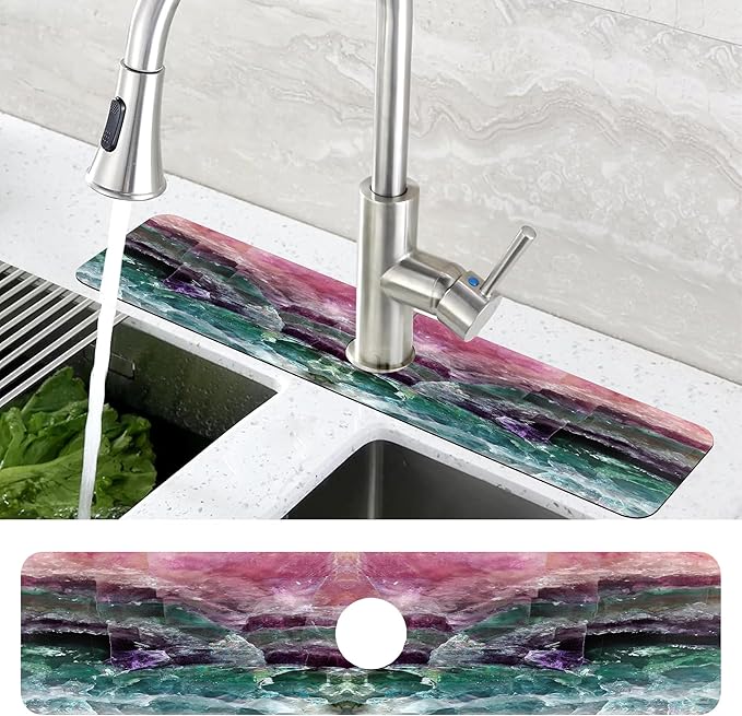 Green Purple Fluorite Dish Drying Mat - Image 4