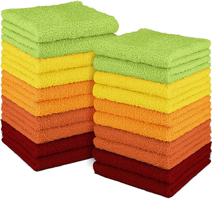 DecorRack 20 Pack 100% Cotton Wash Cloth, Luxurious Soft, 12 x 12 inch Ultra - Image 8
