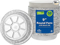 Nicole Home Collection Aluminum Pans 9” Round Disposable Foil Pans by NicoleHomeCollection